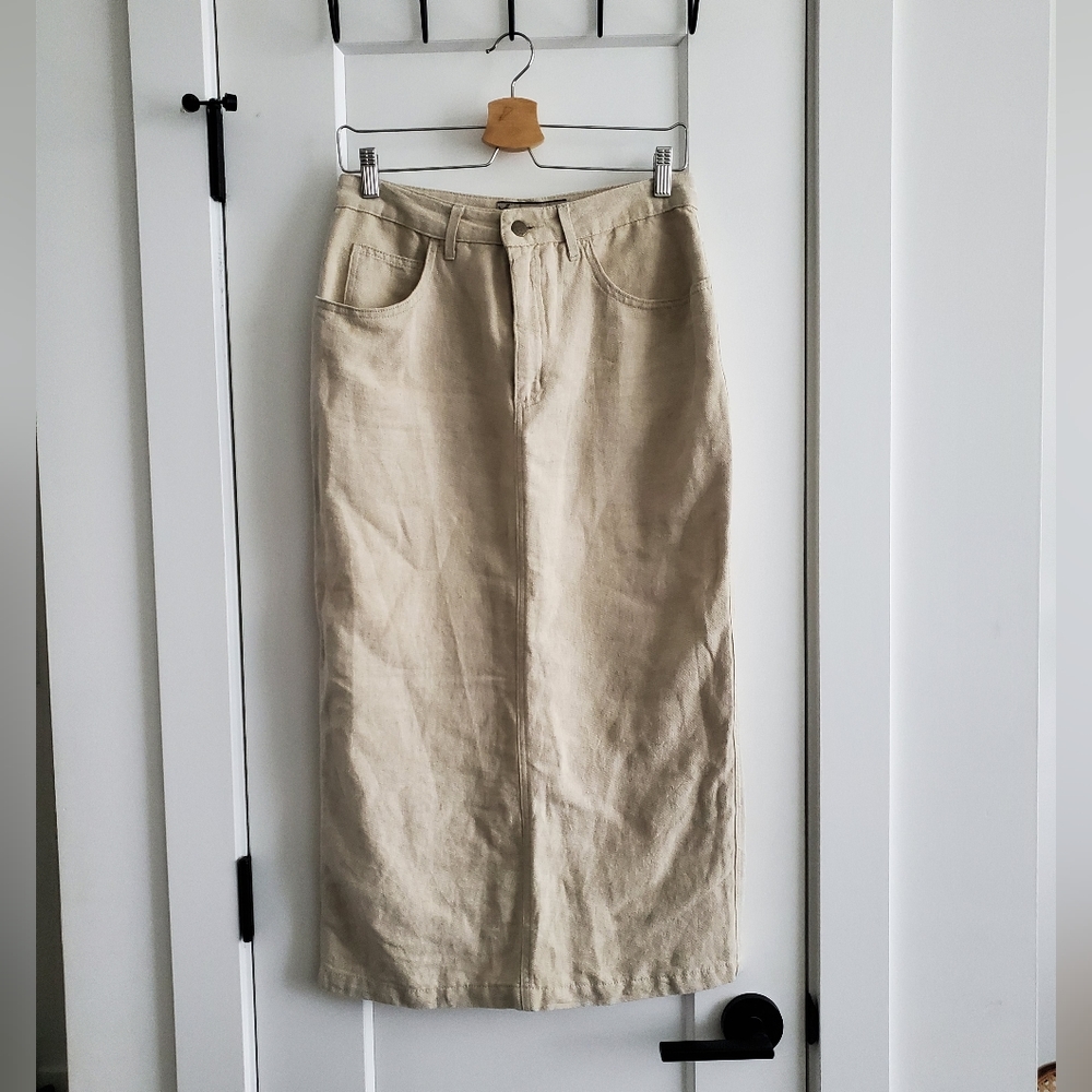 Vintage Jones linen pencil skirt Size M